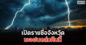 เปิดรายชื่อจังหวัด เจอฝนถล่มคืนนี้ | มุมข่าว | LINE TODAY